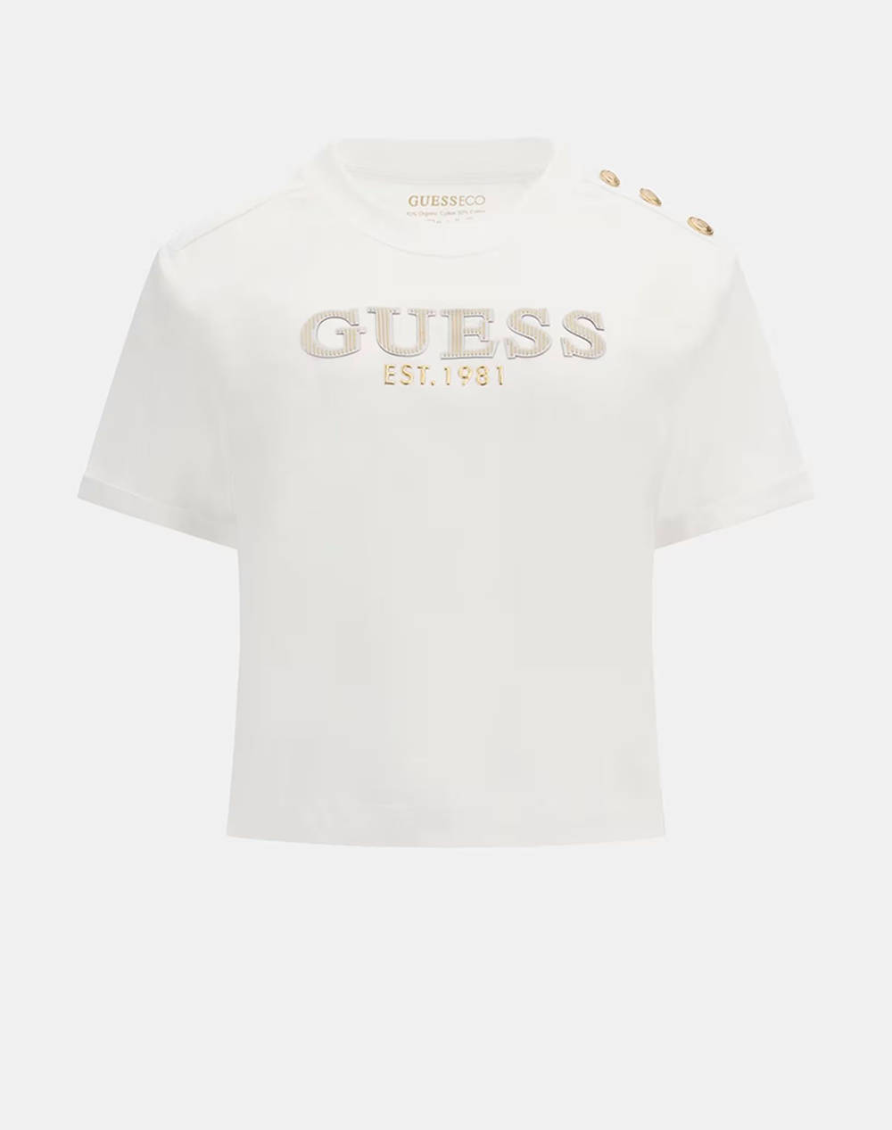 GUESS CN SS CROPPED WASHED LOGO TEE BLUZA DE DAMA