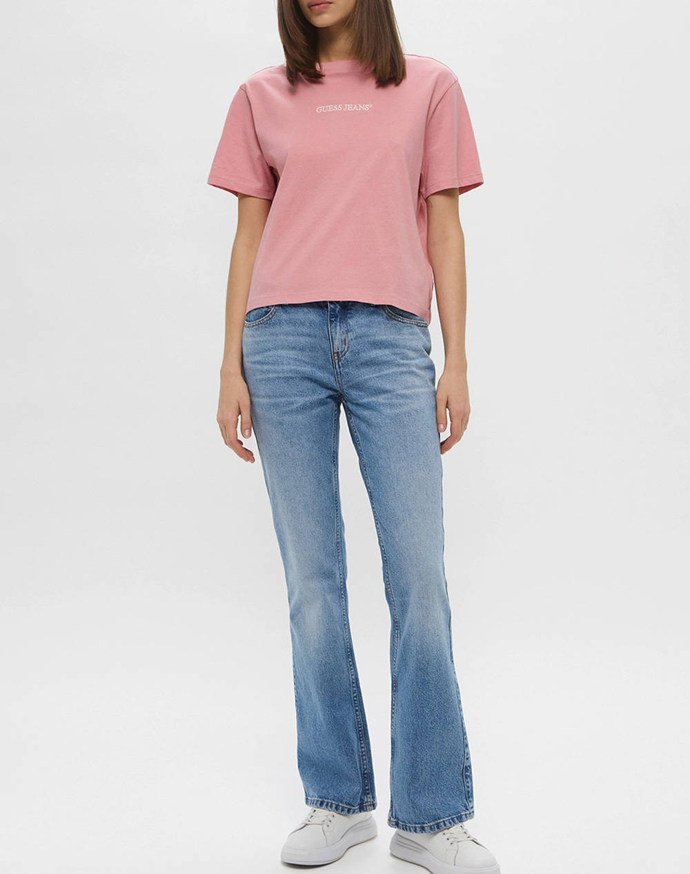 GUESS JEANS GJ SS CN BOXY EMBRO LOGO TEE BLUZA DE DAMA