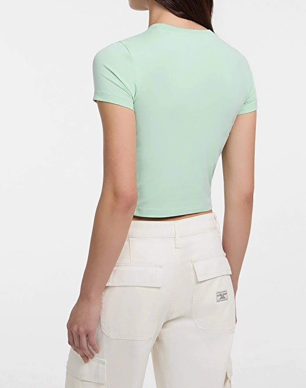 GUESS JEANS GJ SS CN BABY EMB ST - MID ORGANIC STRETCH JERSEY 180 BLUZA W
