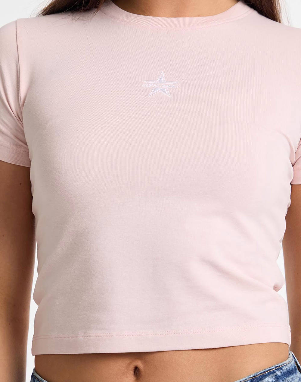 GUESS JEANS GJ SS CN BABY EMB ST - MID ORGANIC STRETCH JERSEY 180 BLUZA W