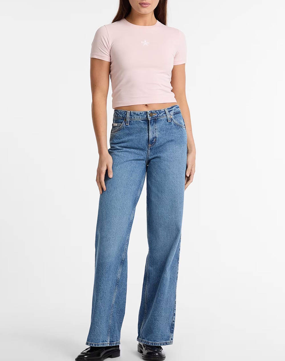 GUESS JEANS GJ SS CN BABY EMB ST - MID ORGANIC STRETCH JERSEY 180 BLUZA W