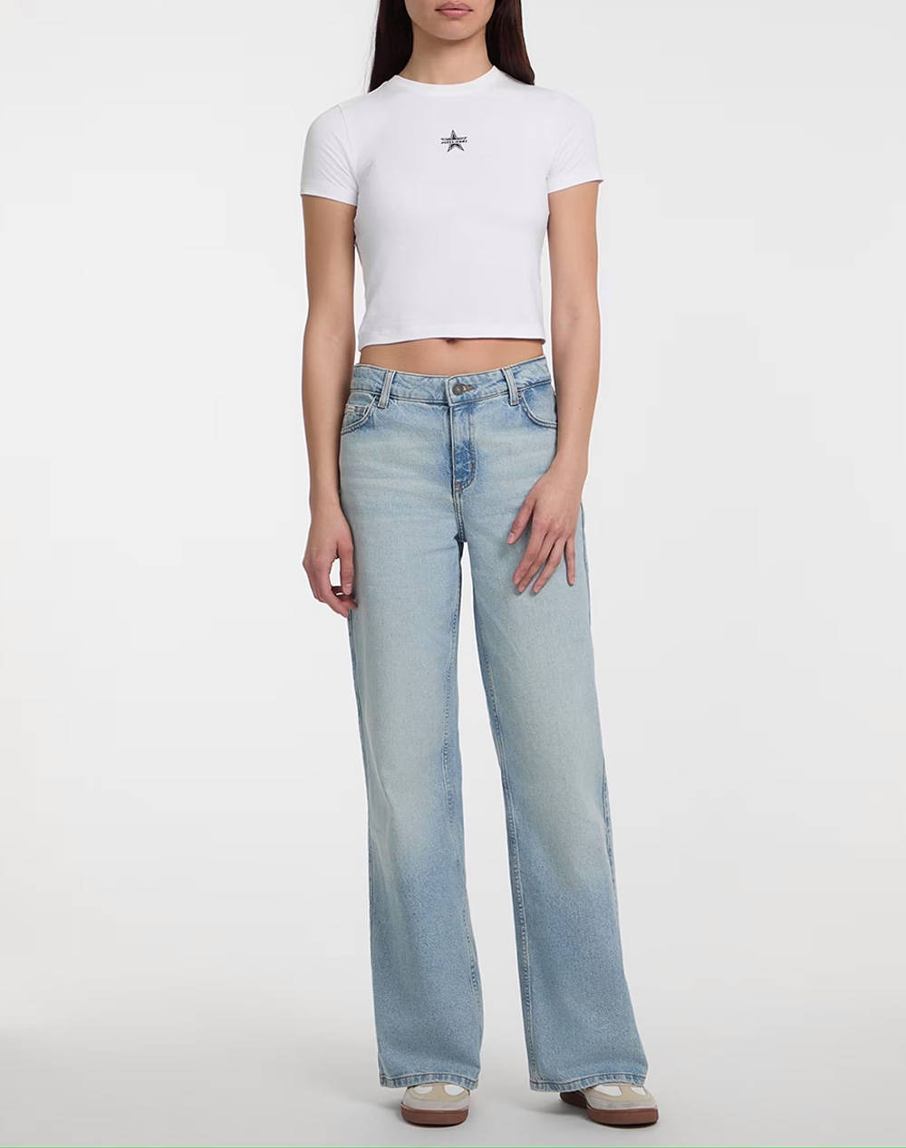 GUESS JEANS GJ SS CN BABY EMB ST - MID ORGANIC STRETCH JERSEY 180 BLUZA W