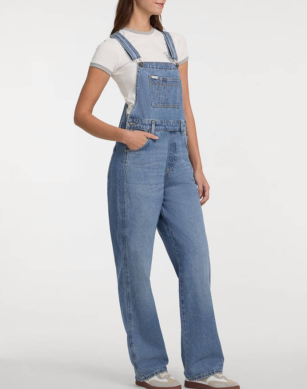GUESS JEANS GJ DENIM OVERALL - ECO LINEN STORM RG INDIGO DE DAMA