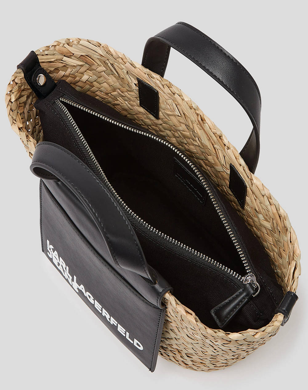 KARL LAGERFELD KLJ RAFFIA MINI TOTE (Dimensiuni: 22 x 22 x 13cm.)