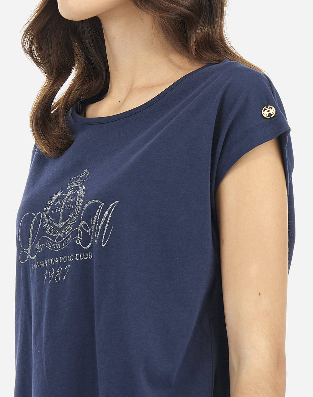 LA MARTINA BLUZA T-SHIRT KM WOMAN T-SHIRT S/S 40/1 COTTON
