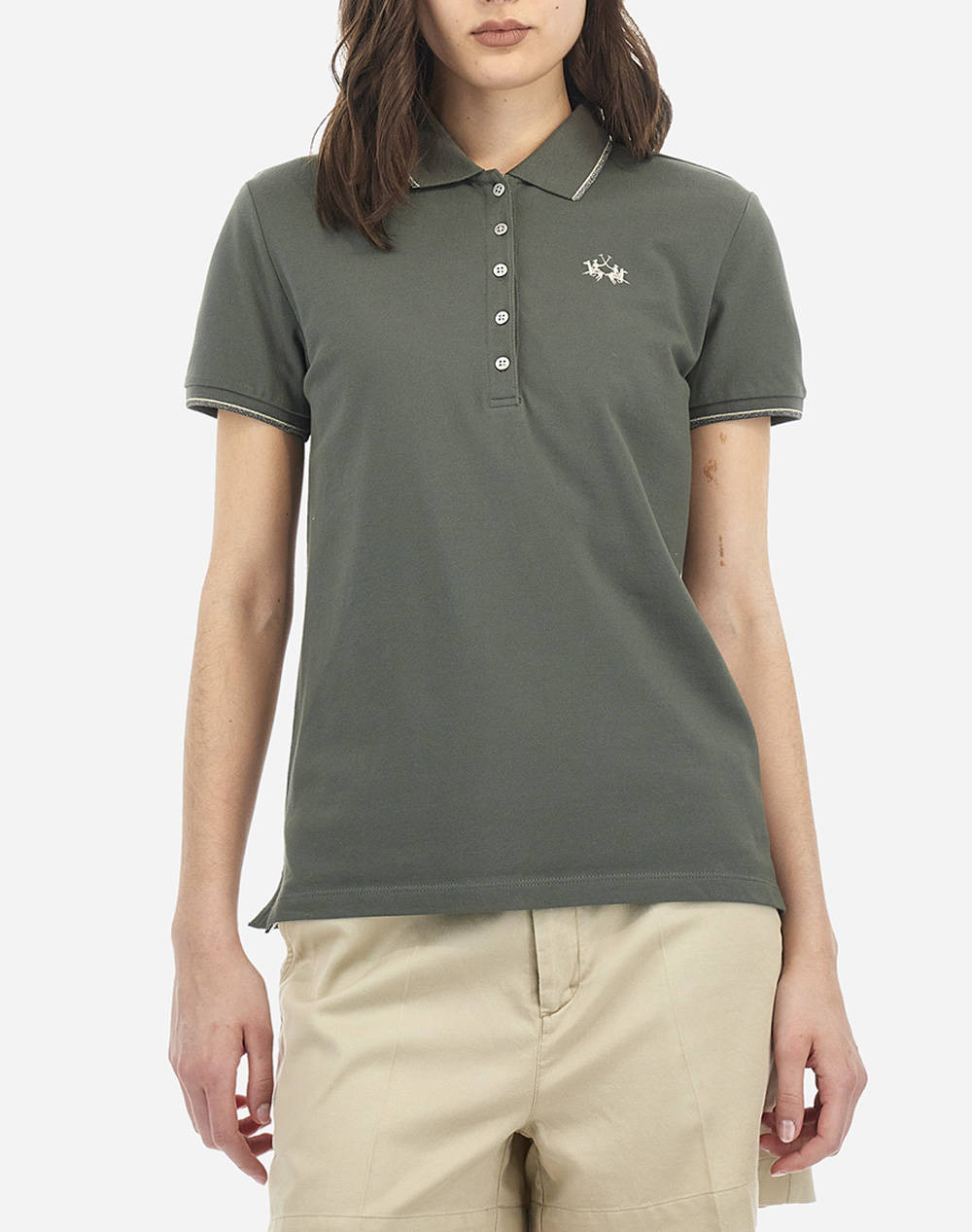 LA MARTINA BLUZA POLO KM WOMAN POLO S/S PIQUET STRETCH