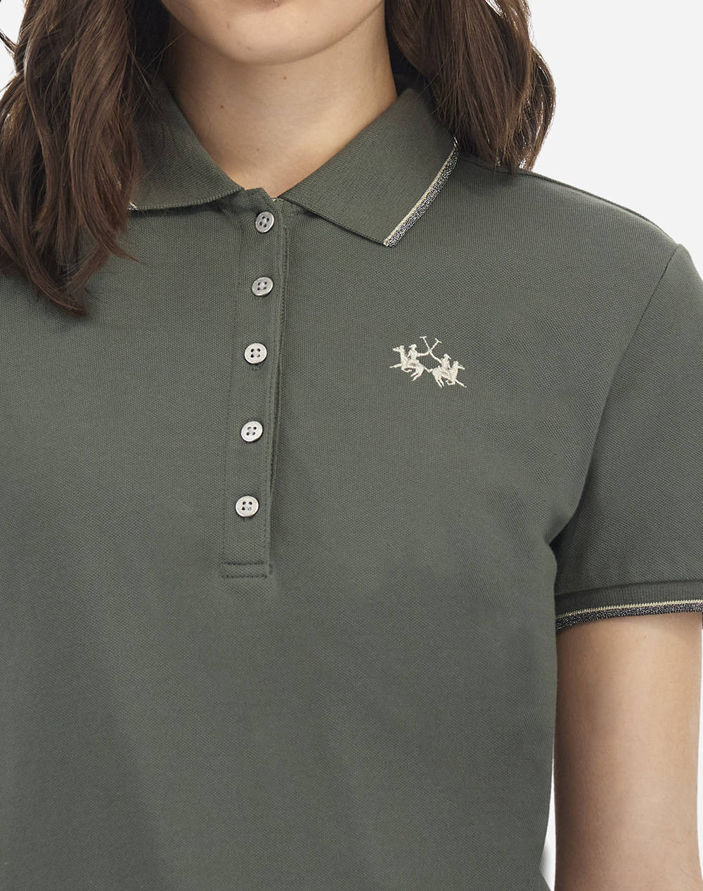 LA MARTINA BLUZA POLO KM WOMAN POLO S/S PIQUET STRETCH