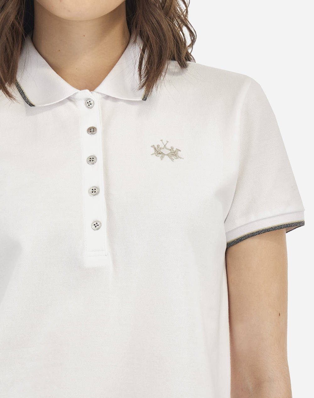 LA MARTINA BLUZA POLO KM WOMAN POLO S/S PIQUET STRETCH