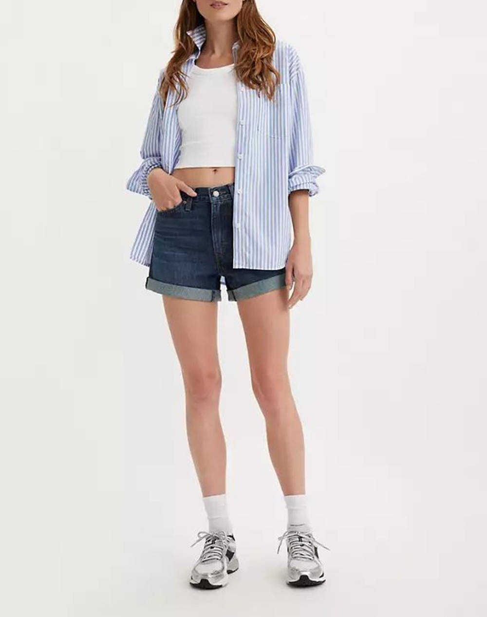 LEVIS ROLLED 80S MOM SHORTS