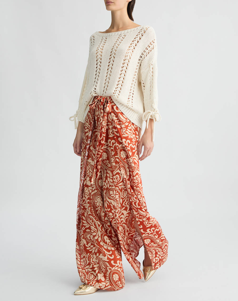 LIU JO WHITE_WA5C48__PANT.TS NAV LUNGO PANTALONI DE DAMA