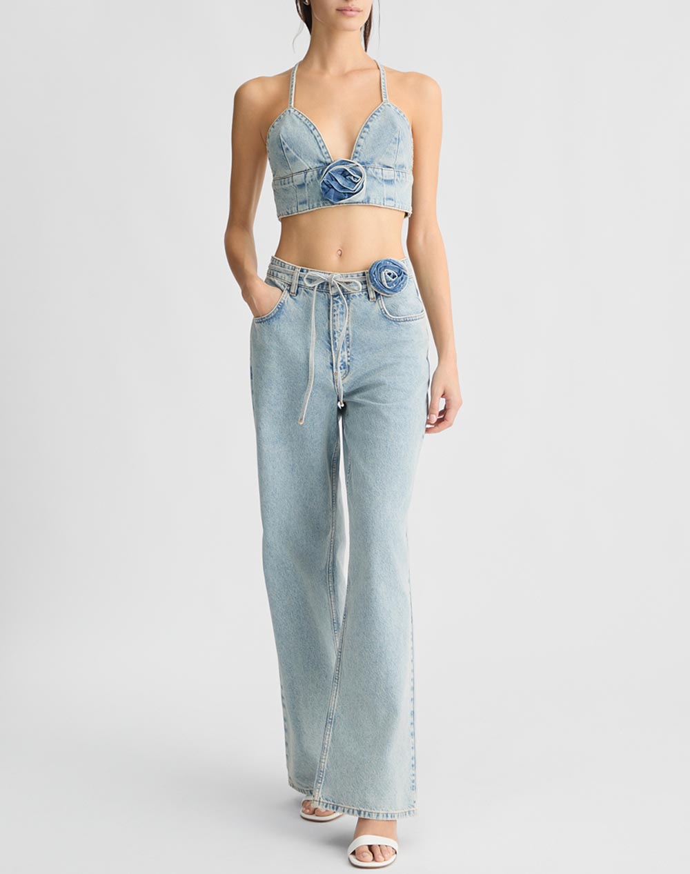 LIU JO DENIM_UA5D72_PANT.BAGGY ROSE REG.W. PANTALONI DE DAMA
