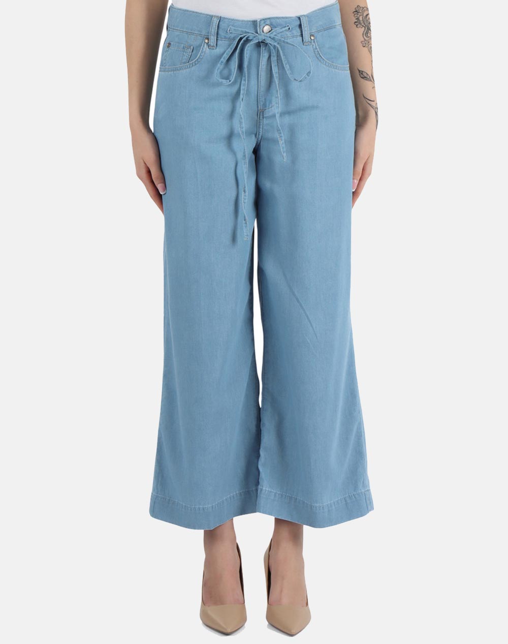 LIUJO DENIM_UA5D76_AUTHENTIC CROPPED FLARE R.W. PANTALONI DE DAMA