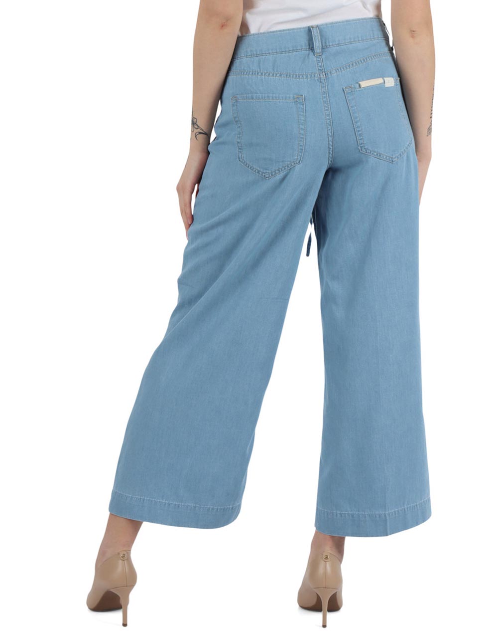 LIUJO DENIM_UA5D76_AUTHENTIC CROPPED FLARE R.W. PANTALONI DE DAMA