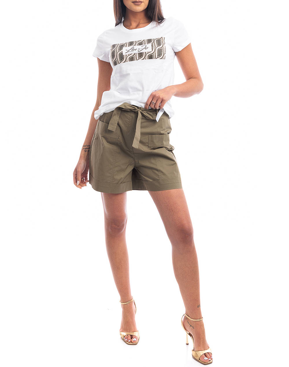 LIU JO WHITE_WA5C88__3.0 PANT.TS NAV BERMUDA PANTALONI DE DAMA