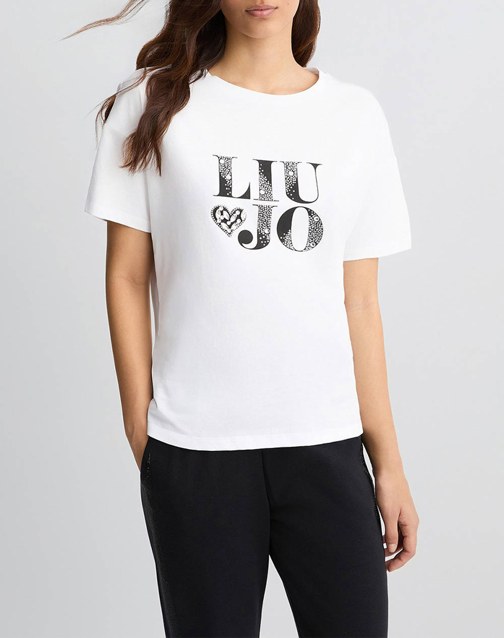 LIU JO WHITE_WA5J21__ECS T-SHIRT MODA M/C BLUZA DE DAMA