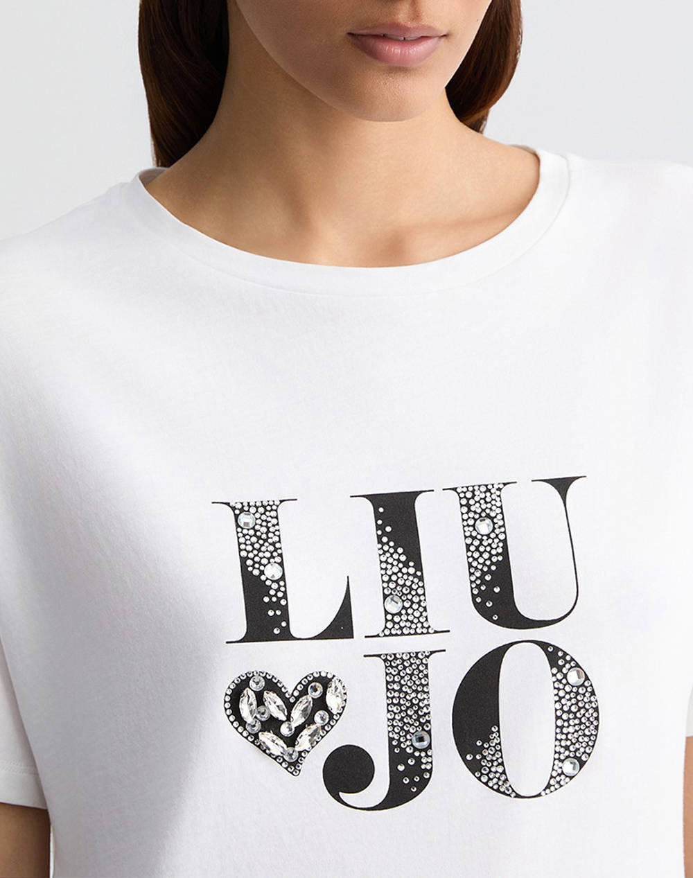 LIU JO WHITE_WA5J21__ECS T-SHIRT MODA M/C BLUZA DE DAMA
