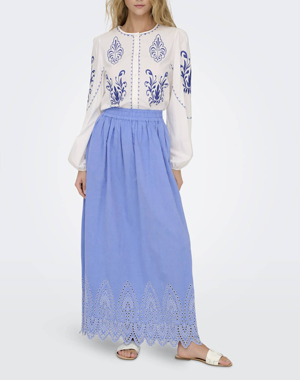 ONLY ONLTULUM EMB MAXI SKIRT WVN