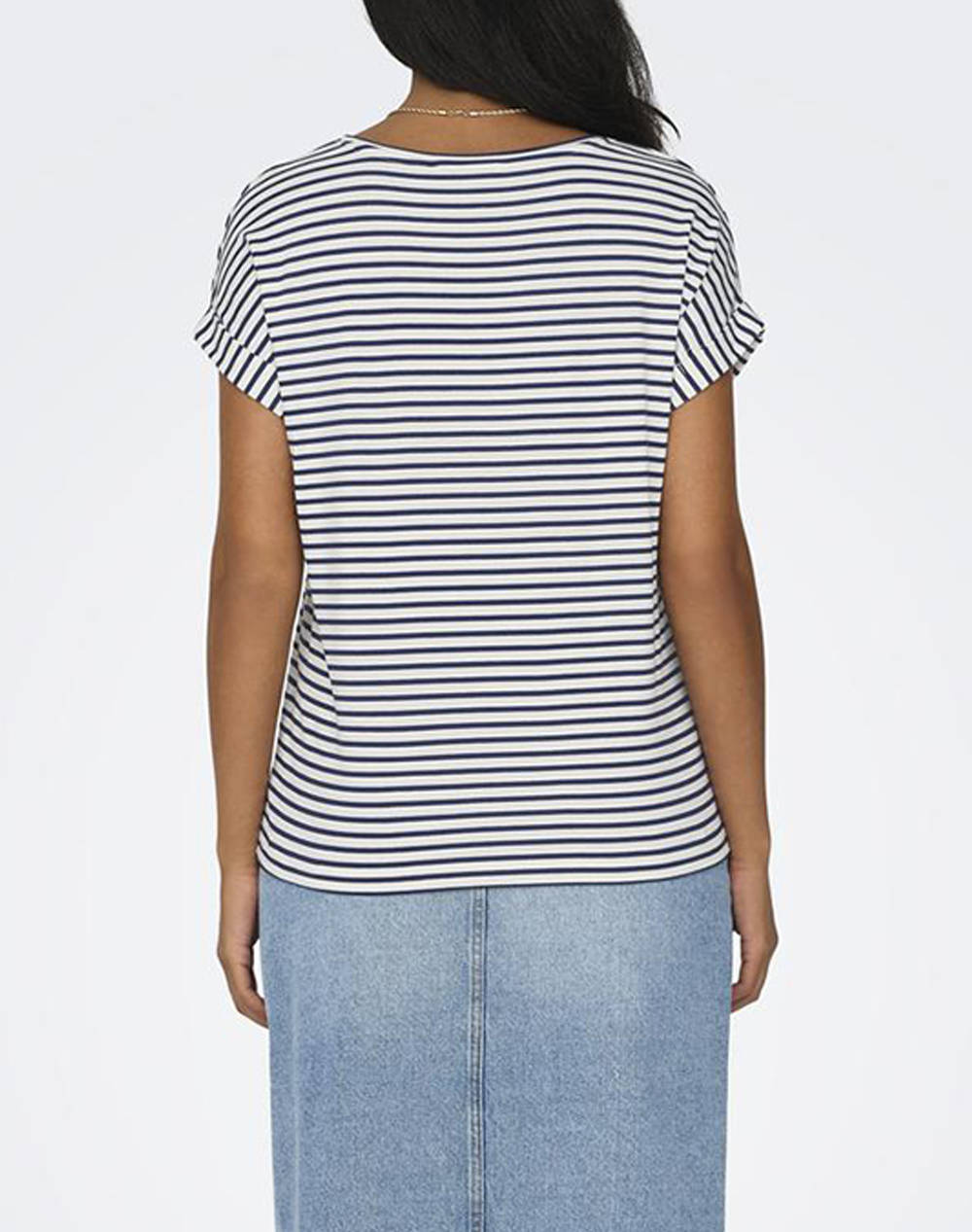 ONLY ONLMOSTER STRIPE S/S O-NECK TOP JRS NOOS