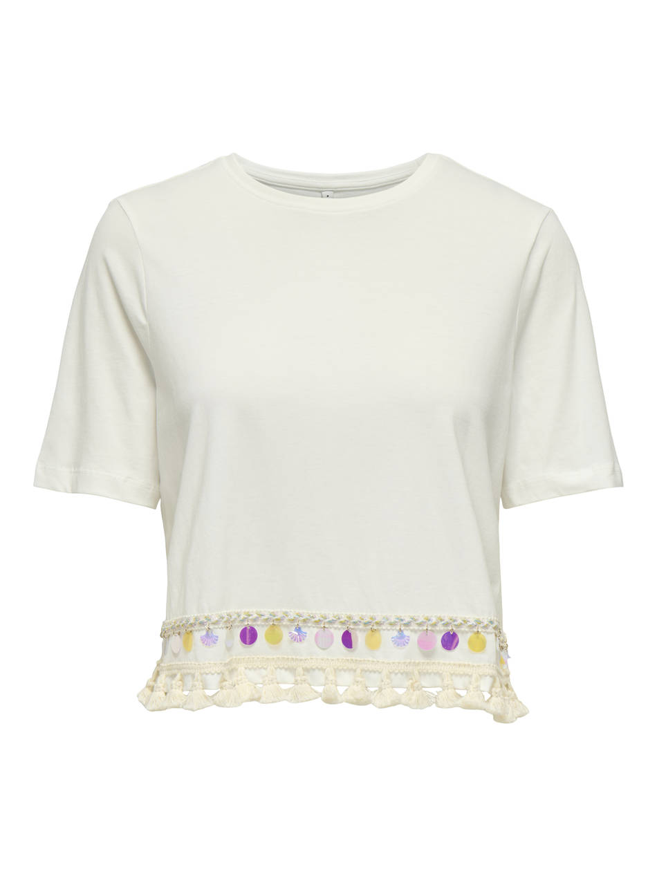 ONLY ONLFILIPPA LIFE S/S TASSEL TOP JRS