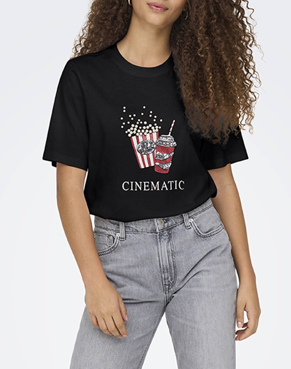 ONLY ONLBURST LIFE S/S POPCORN TOP BOX JRS