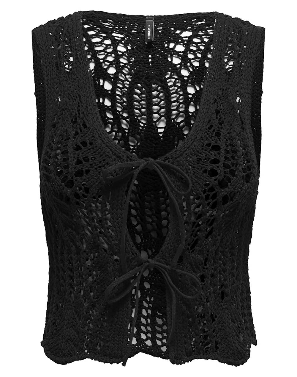 ONLY ONLLIZZY LIFE SL CROCHET TIE VEST KNT