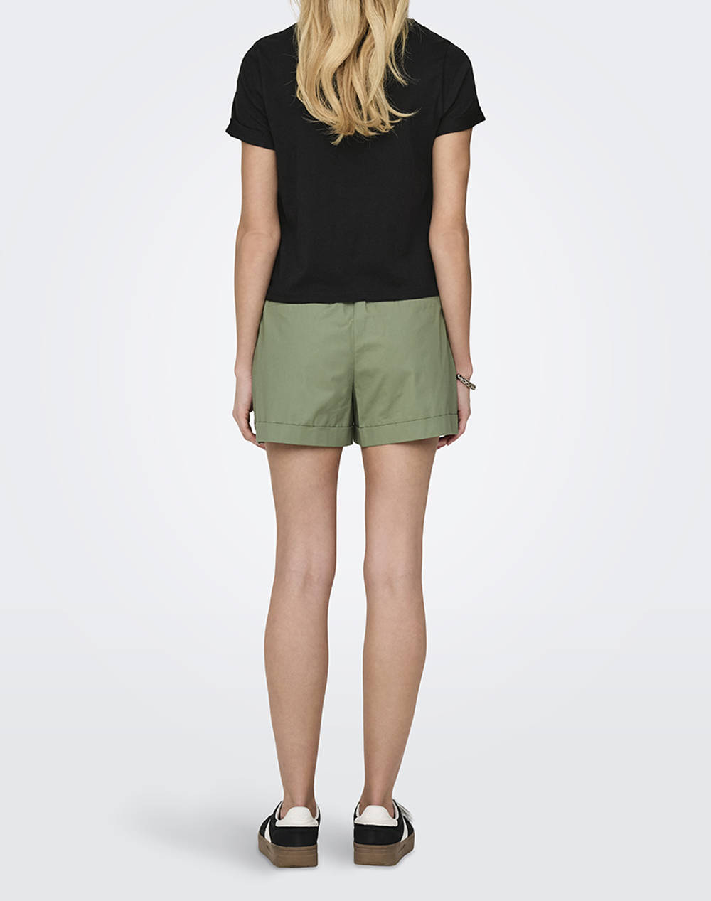 ONLY ONLDORA S/S KNOT FOLD-UP TOP JRS