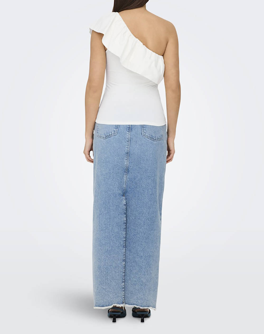 ONLY ONLSOFFY ONE SHOULDER MIX TOP BOX JRS