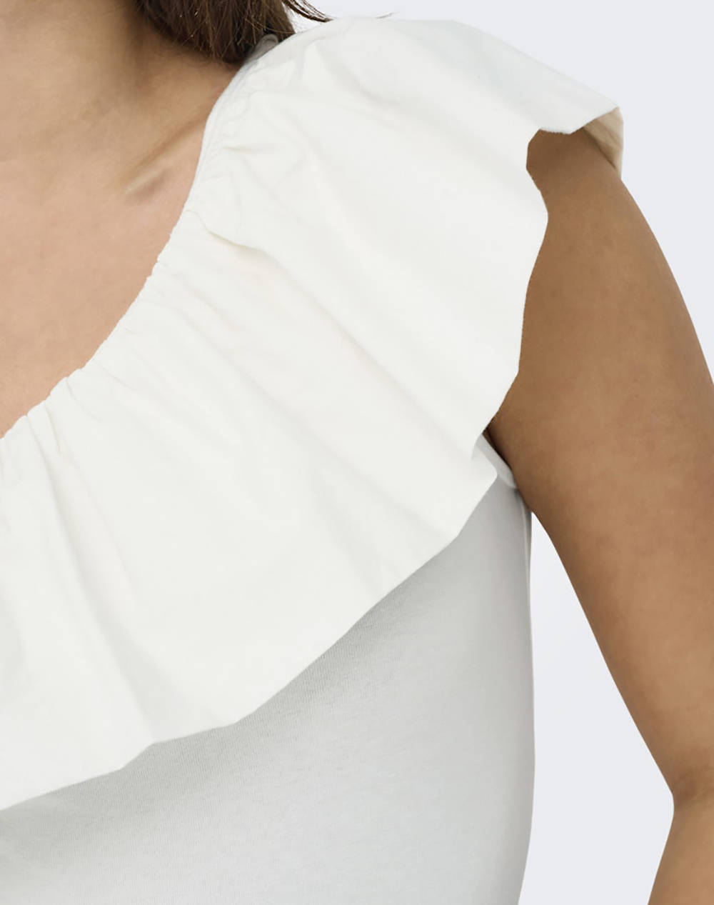 ONLY ONLSOFFY ONE SHOULDER MIX TOP BOX JRS