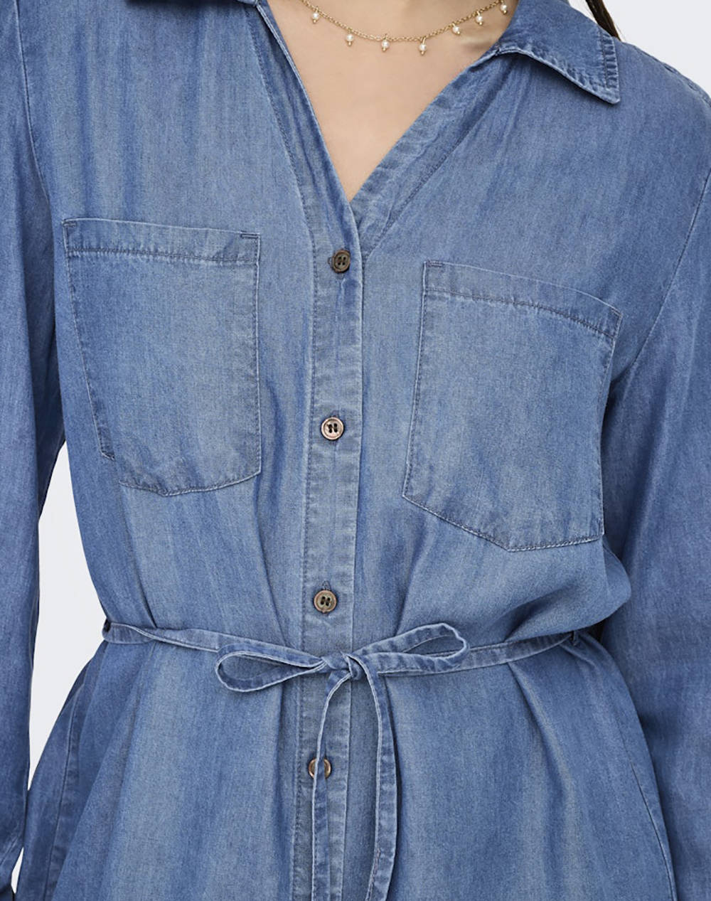 ONLY ONLCHARIS LIFE LS BEL SHIRT DRESS CC WVN