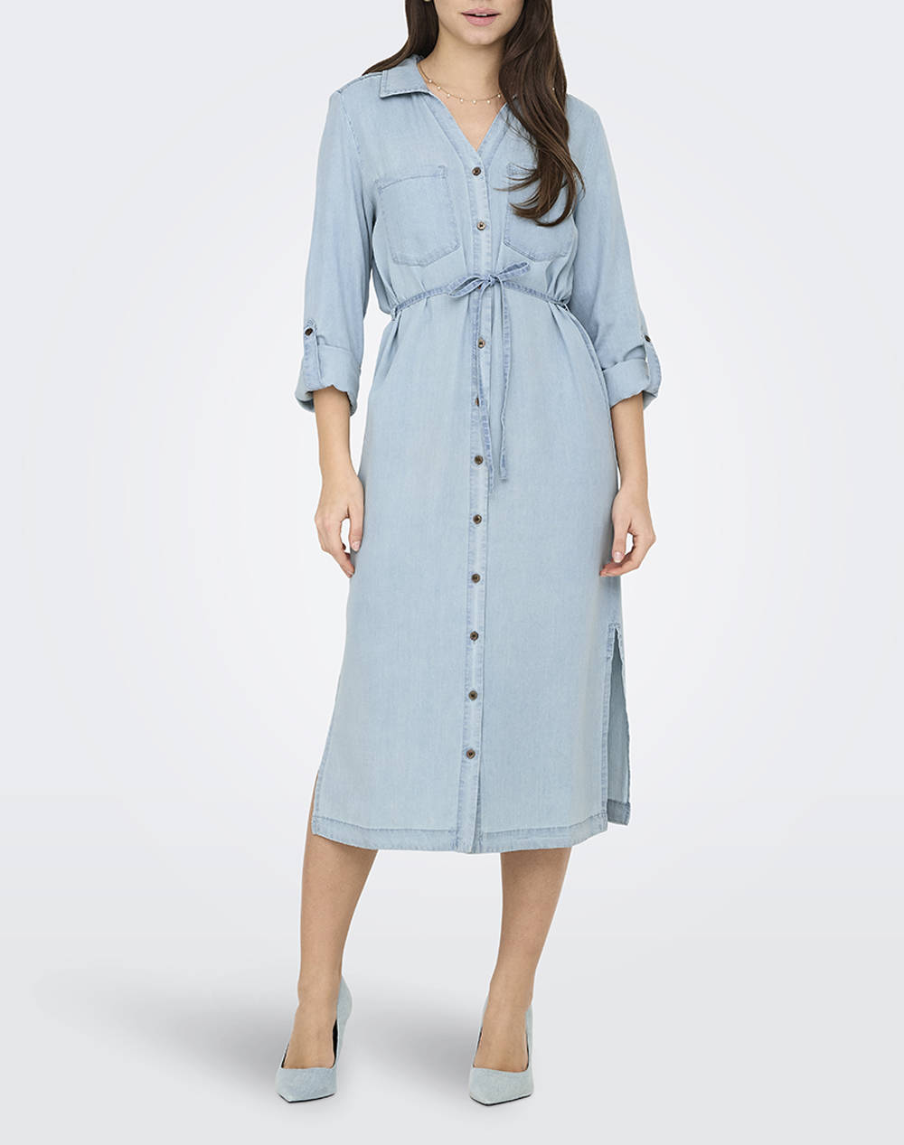 ONLY ONLCHARIS LIFE LS BEL SHIRT DRESS CC WVN
