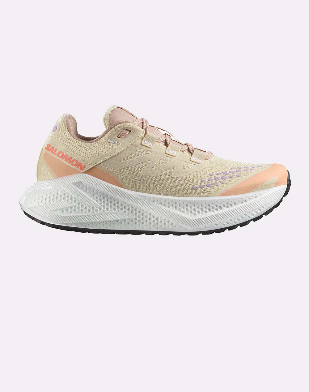 SALOMON GRAVEL RUNNING - AERO AERO GLIDE 3 GRVL W SHORTBREAD / WHITE / FUSION CORAL INCALTAMINTE DE DAMA