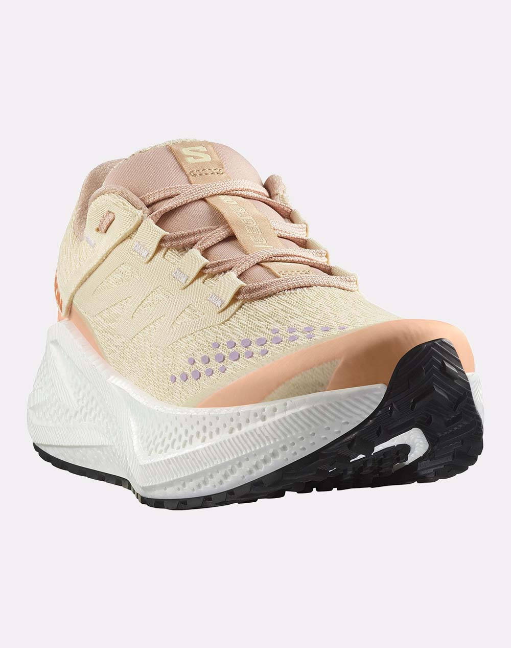 SALOMON GRAVEL RUNNING - AERO AERO GLIDE 3 GRVL W SHORTBREAD / WHITE / FUSION CORAL INCALTAMINTE DE DAMA
