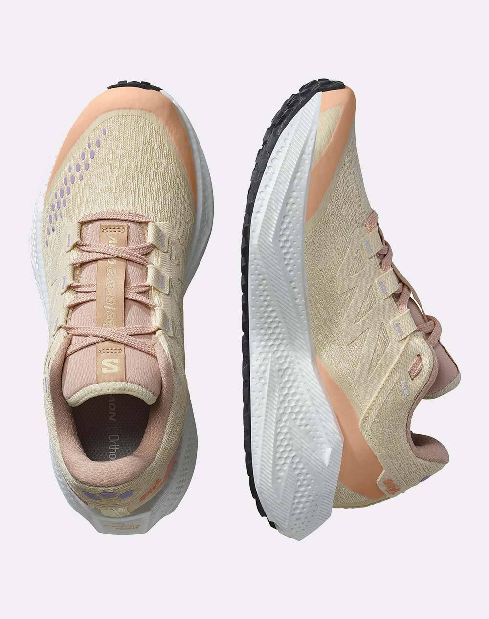 SALOMON GRAVEL RUNNING - AERO AERO GLIDE 3 GRVL W SHORTBREAD / WHITE / FUSION CORAL INCALTAMINTE DE DAMA