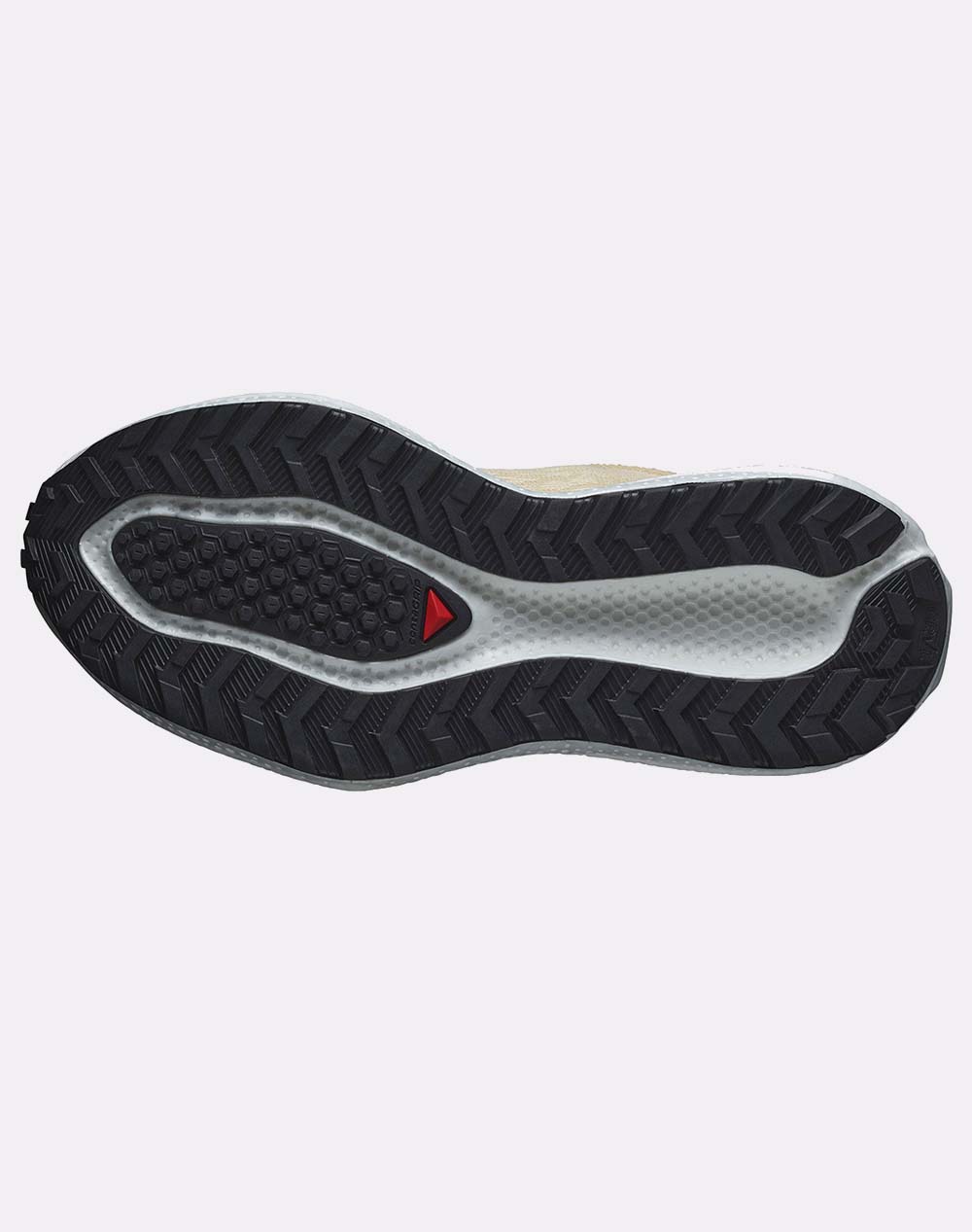 SALOMON GRAVEL RUNNING - AERO AERO GLIDE 3 GRVL W SHORTBREAD / WHITE / FUSION CORAL INCALTAMINTE DE DAMA