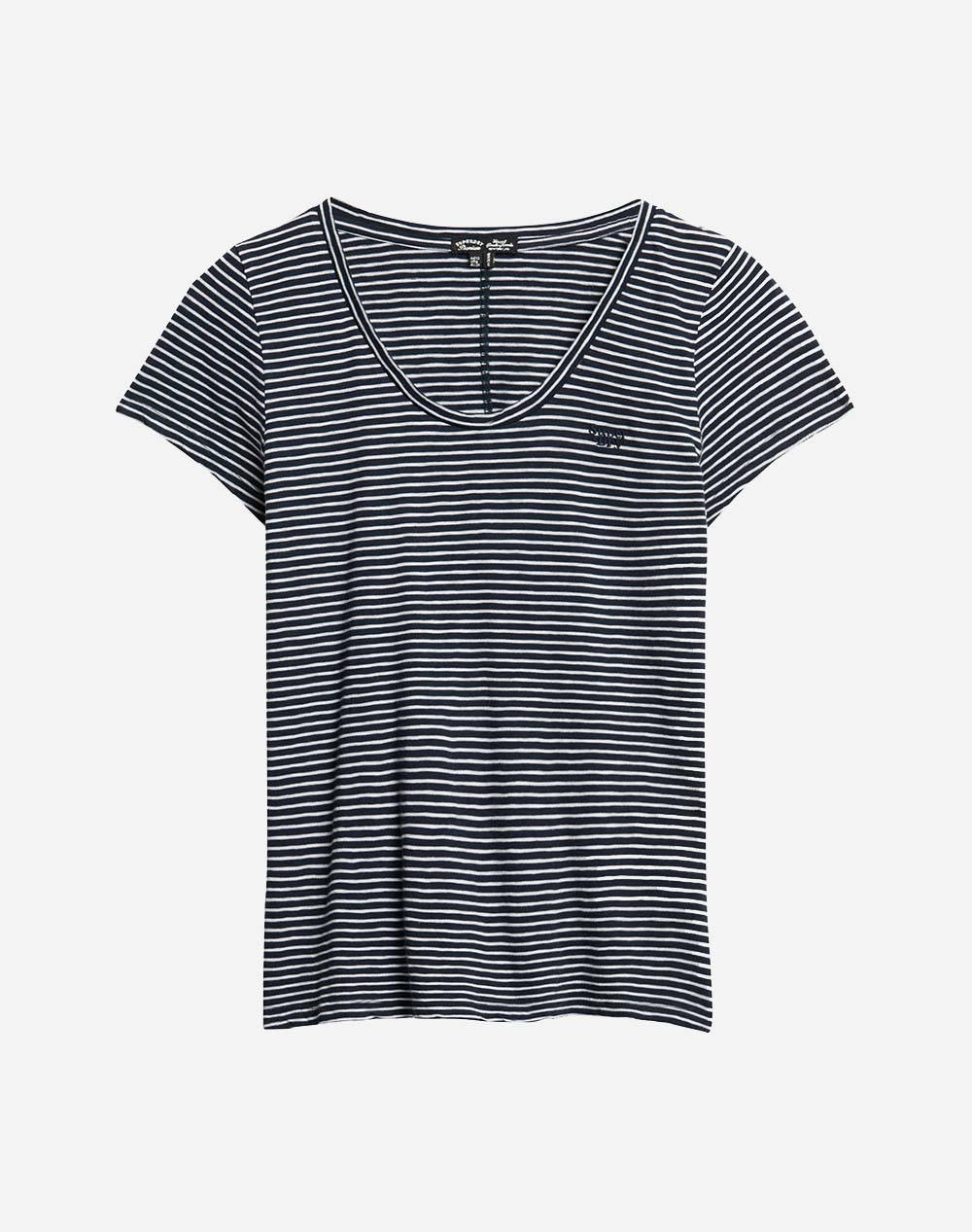 SUPERDRY D1 STUD SCOOP NECK TEE BLUZA DE DAMA