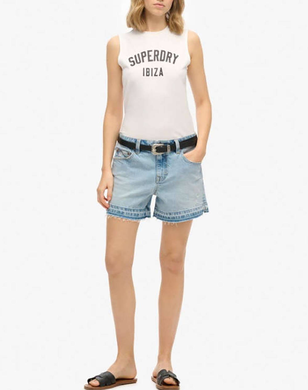 SUPERDRY D2 SDSW SPORT LUXE FITTED TANK BLUZA DE DAMA