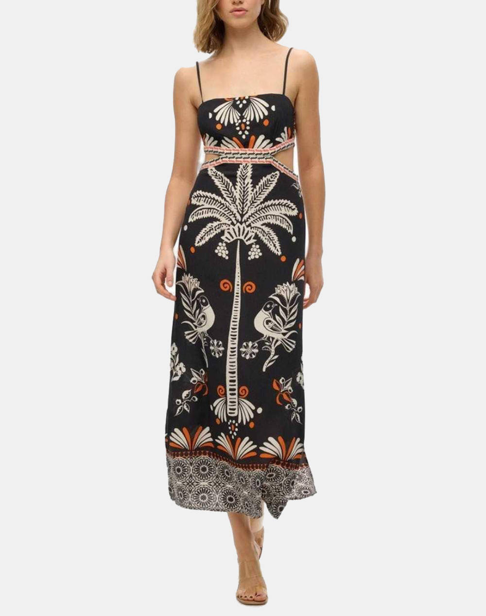 SUPERDRY D2 STUD STATEMENT CUT-OUT MAXI DRESS ROCHIE DE DAMA