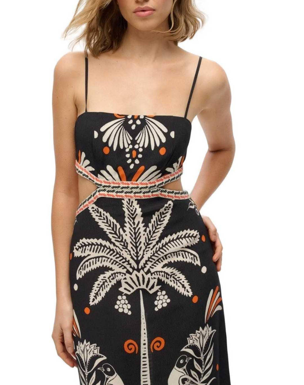 SUPERDRY D2 STUD STATEMENT CUT-OUT MAXI DRESS ROCHIE DE DAMA