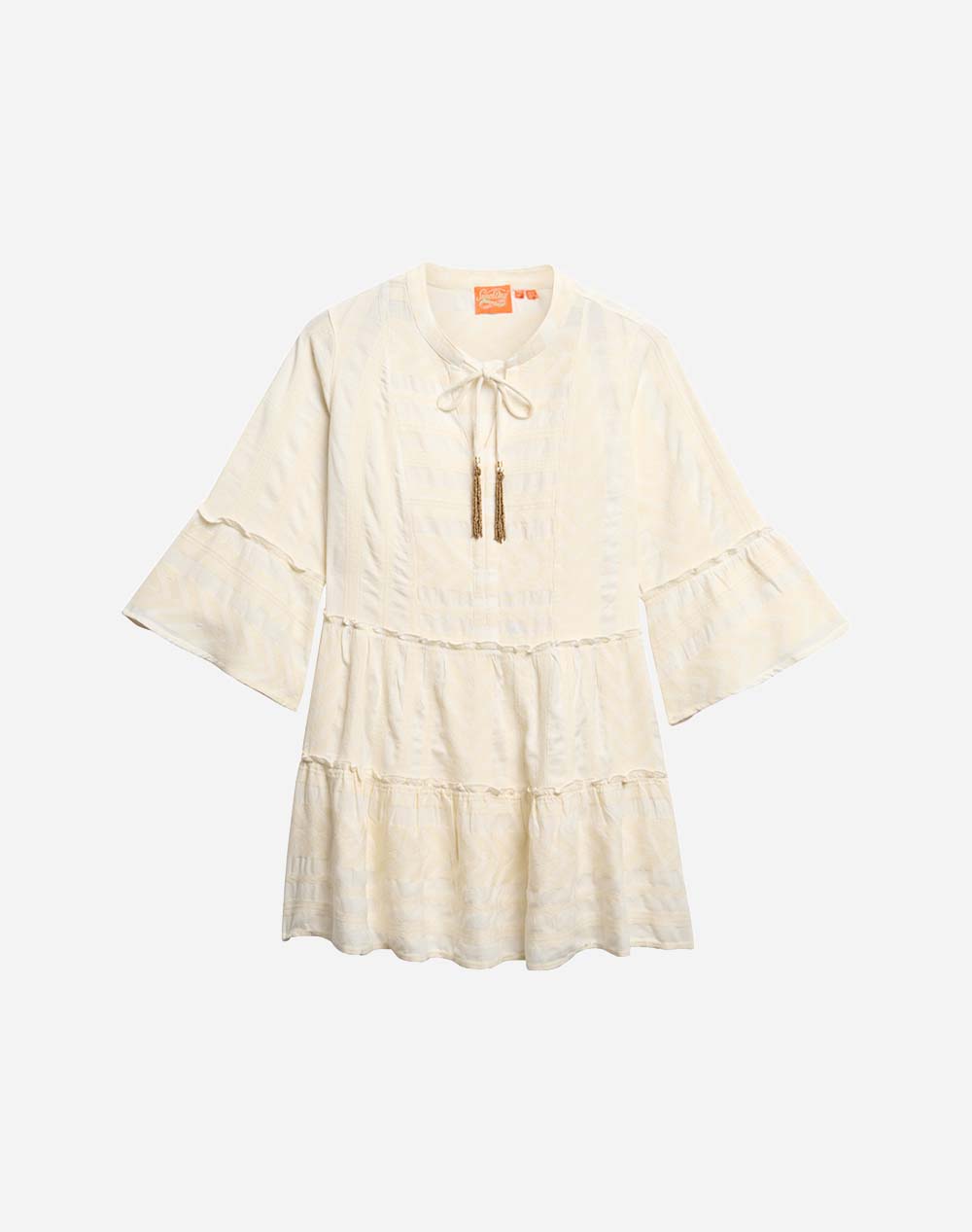 SUPERDRY D2 OVIN IBIZA LS TIERED MINI DRESS ROCHIE DE DAMA