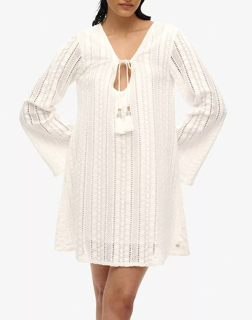 SUPERDRY D2 OVIN IBIZA LACE MINI DRESS ROCHIE DE DAMA