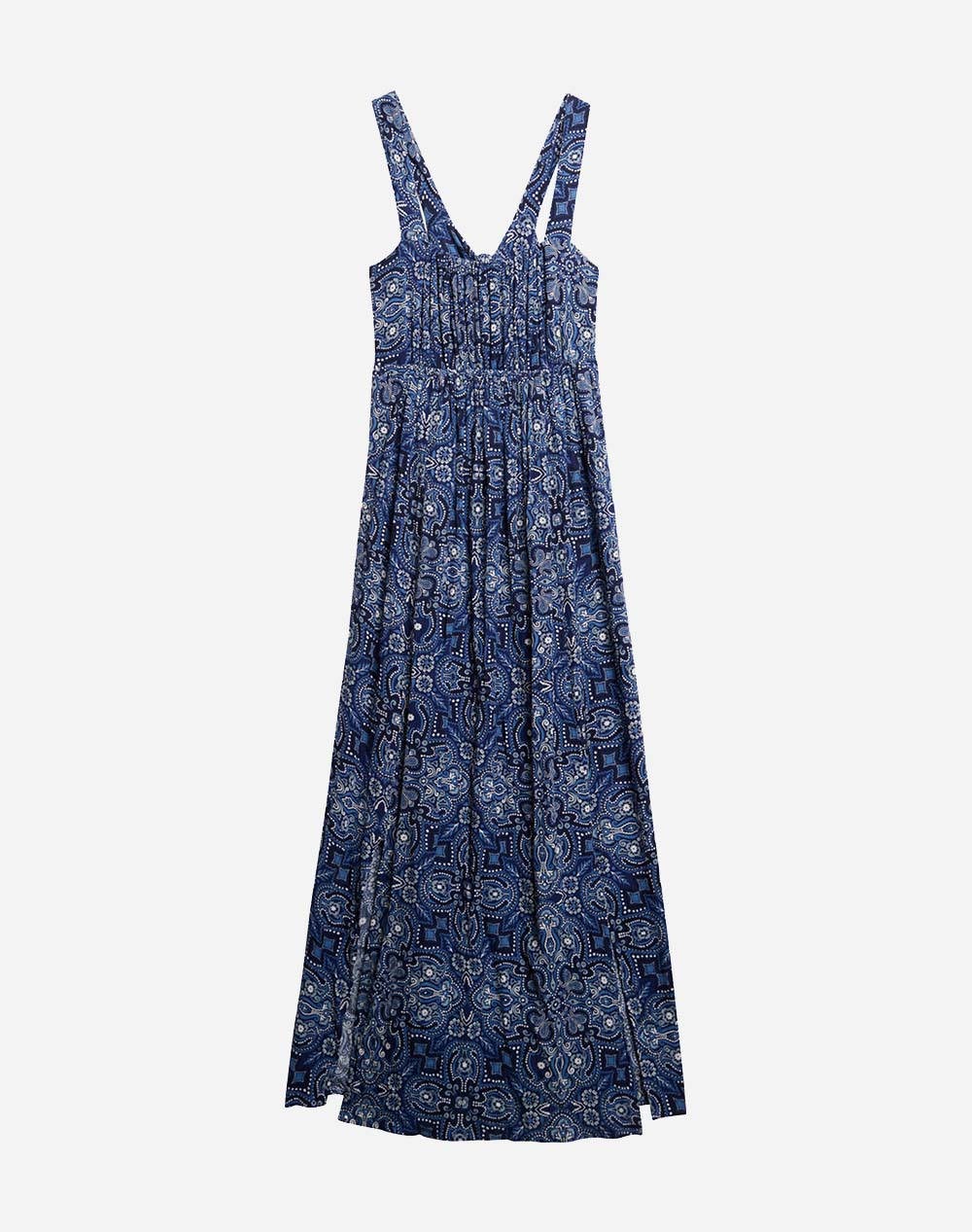 SUPERDRY D3 OVIN PRINTED TIE BACK MAXI DRESS ROCHIE DE DAMA