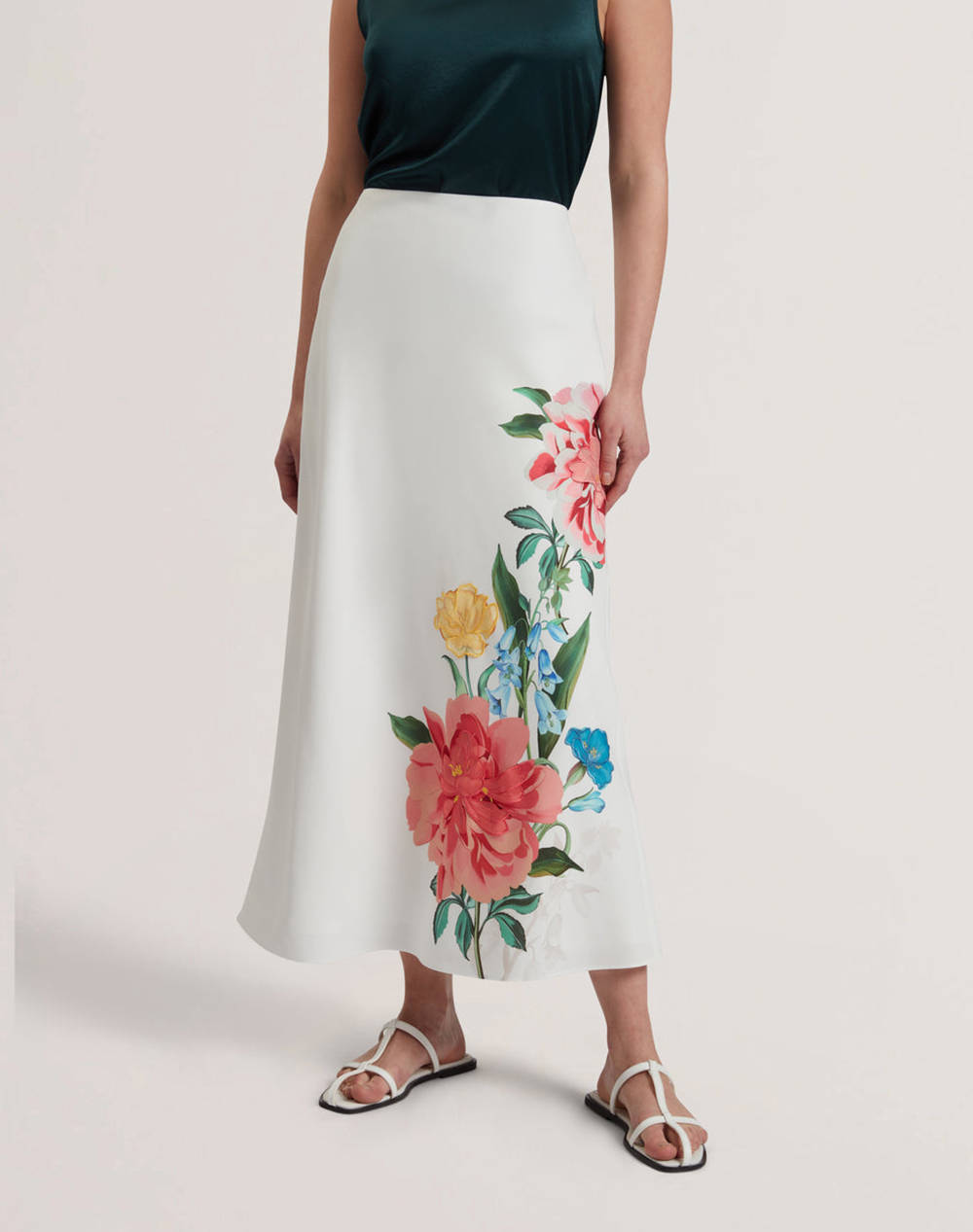 TED BAKER CASLA Printed Column Maxi Skirt