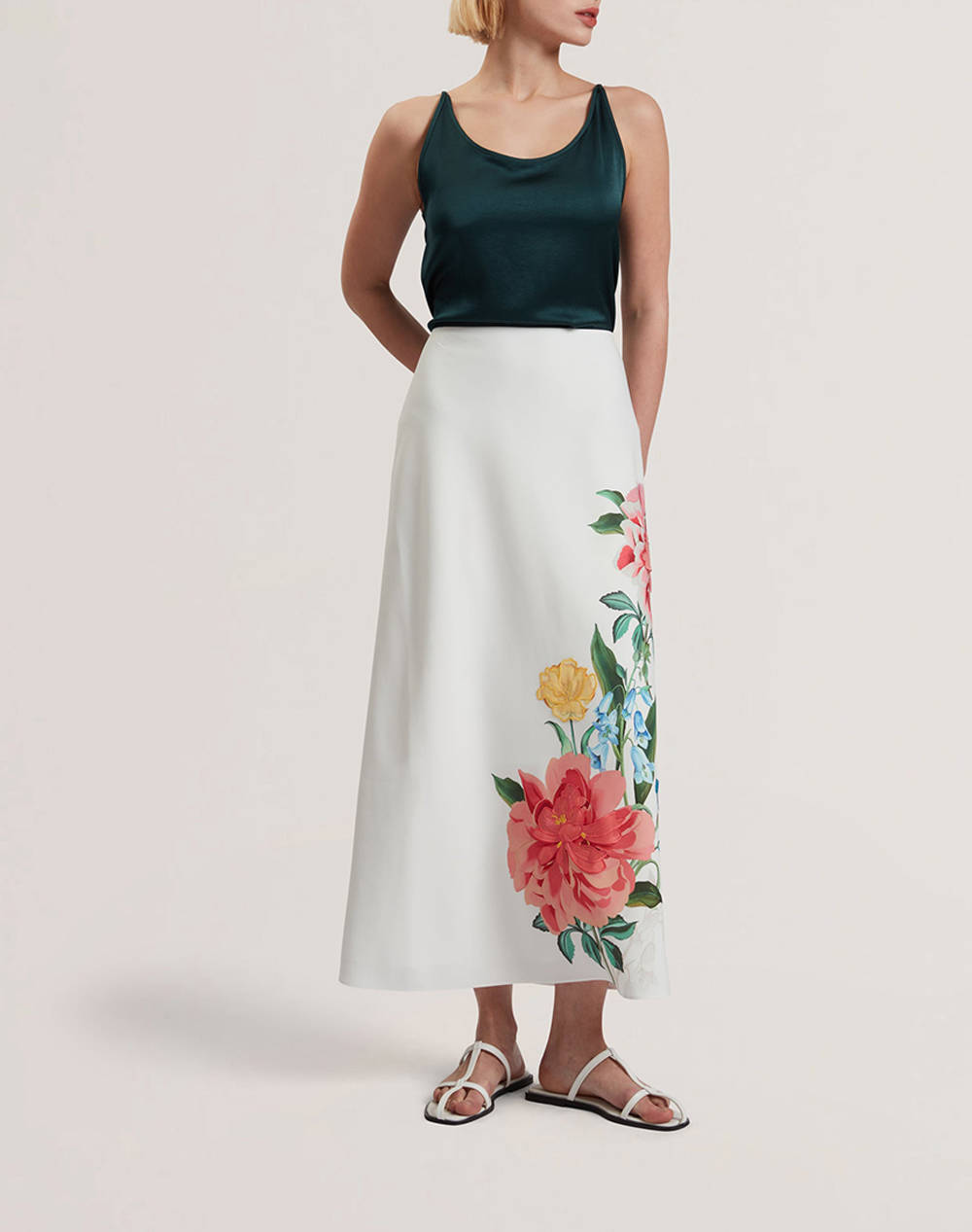 TED BAKER CASLA Printed Column Maxi Skirt