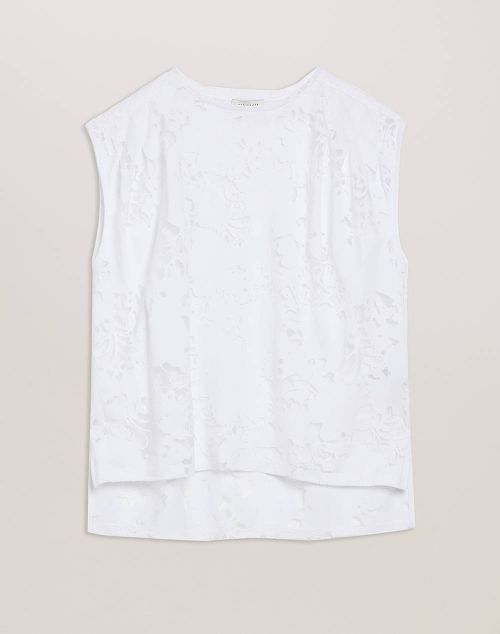 TED BAKER VLEENA Printed Burnout Vest Top