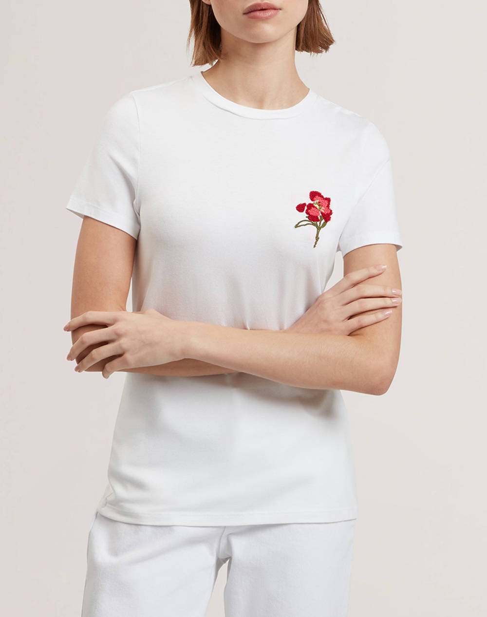 TED BAKER CARNELA Embroidered Logo Short Sleeve Tee