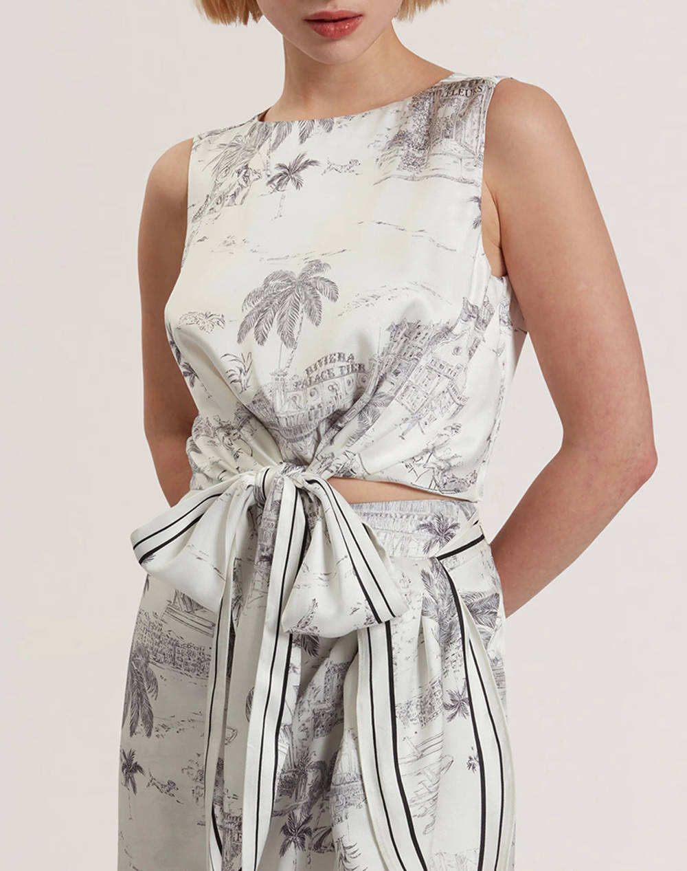 TED BAKER IDROA Knot Detail Sleeveless Top