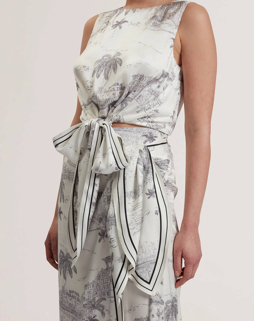 TED BAKER IDROA Knot Detail Sleeveless Top