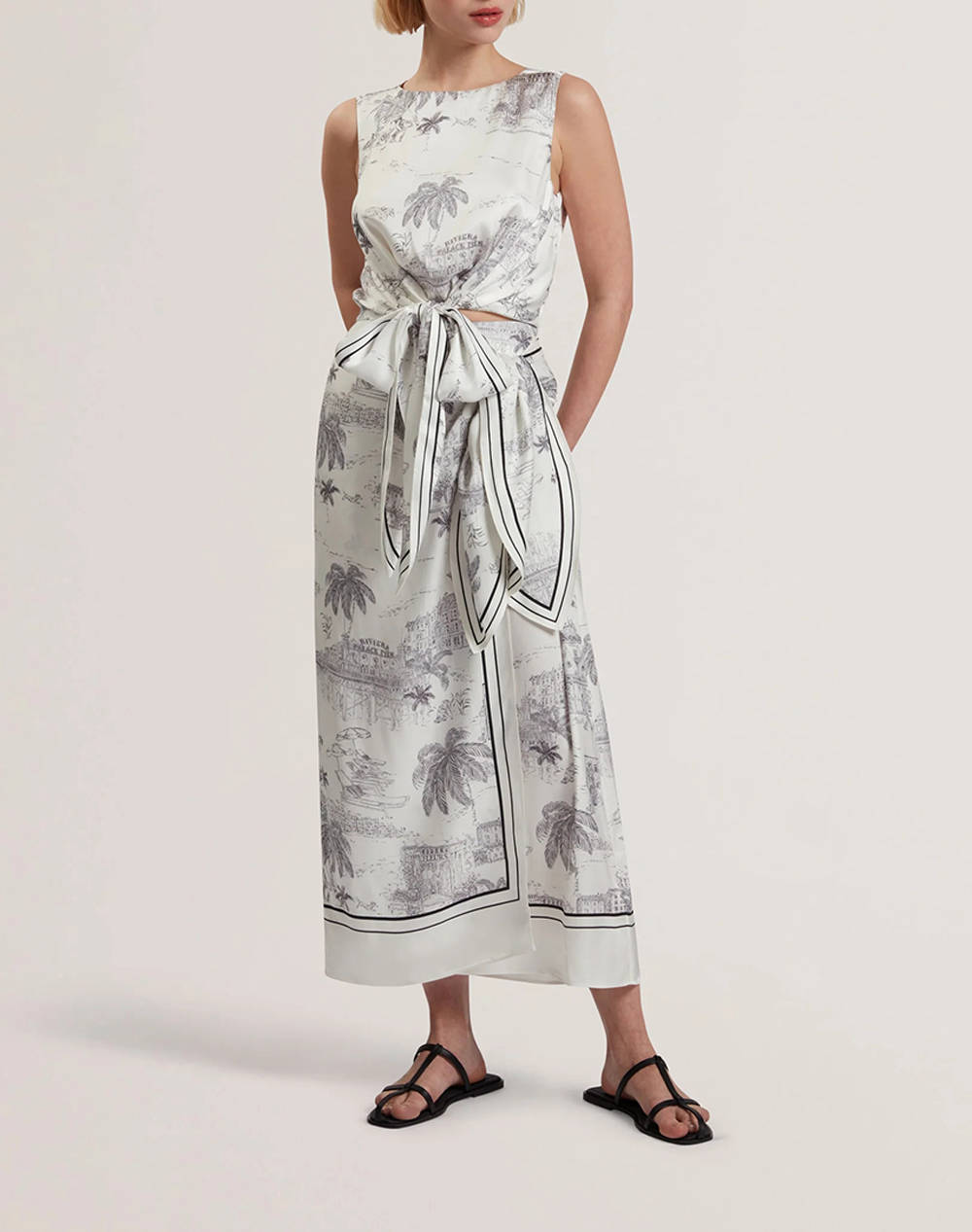 TED BAKER IDROA Knot Detail Sleeveless Top