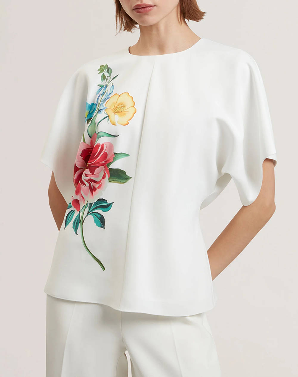 TED BAKER LAHNAA Slouch Sleeve Waisted Top