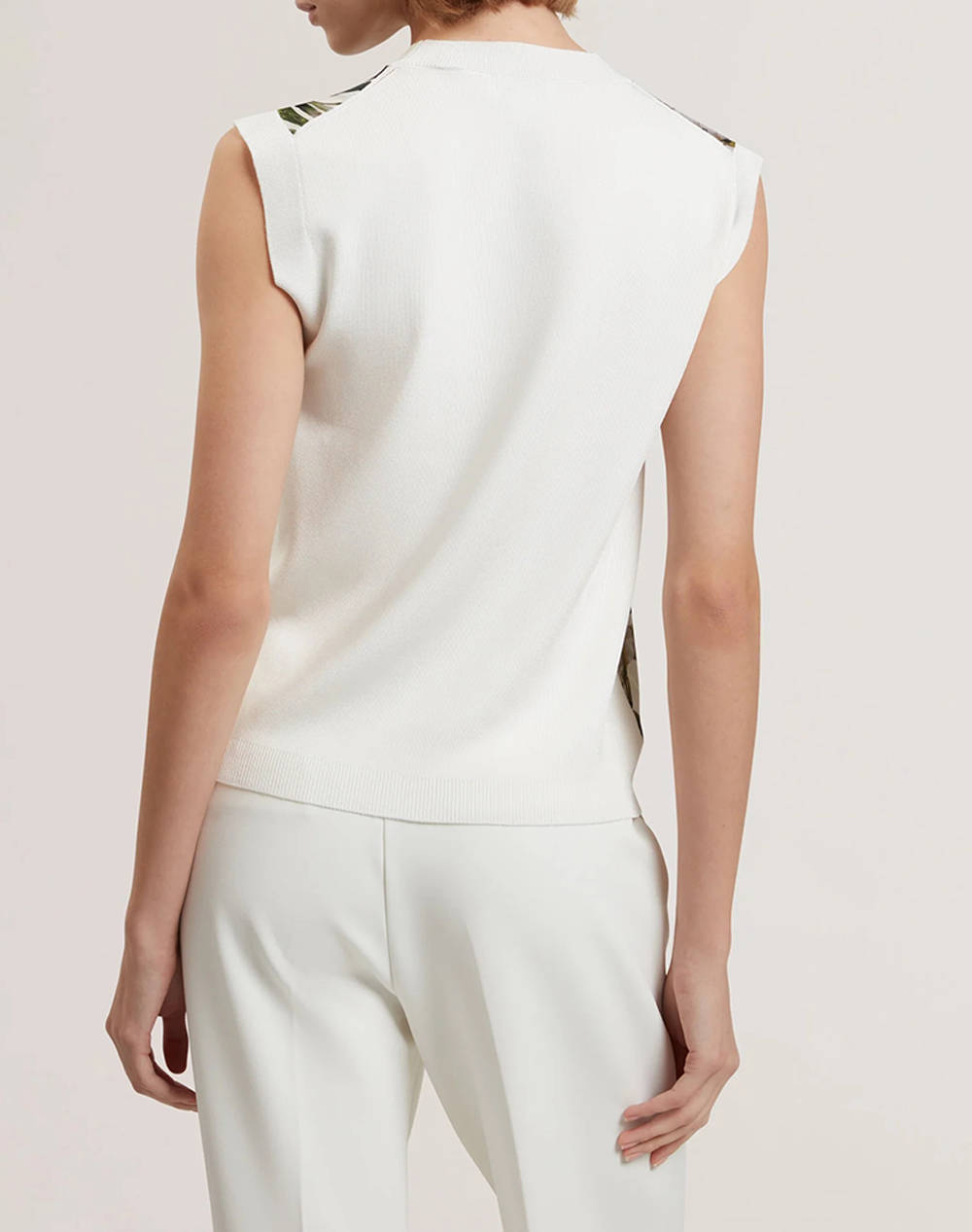 TED BAKER LIILEA Printed Woven Front Tank Top